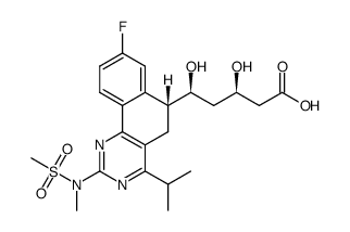 7-[4-(4-氟苯基)-6-异丙基-2-(甲基-甲磺酰-氨基)-嘧啶-5-基]-3,5-二羟基庚-6-烯酸结构式
