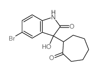 5-bromo-3-hydroxy-3-(2-oxocycloheptyl)-1H-indol-2-one Structure