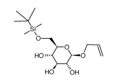 allyl 6-O-tert-butyldimethylsilyl-β-D-glucopyranoside Structure