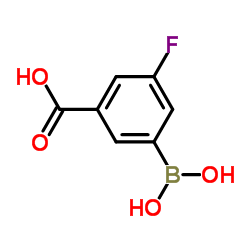 3-羧基-5-氟苯基硼酸结构式