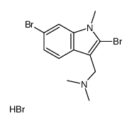 1-(2,6-dibromo-1-methylindol-3-yl)-N,N-dimethylmethanamine,hydrobromide结构式