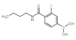 4-正丁基氨甲酰基-3-氟苯硼酸结构式