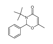 3-tert-butyl-3,4-dihydro-6-methyl-2-phenyl-2H-1,3-oxazin-4-one结构式