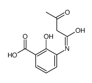 2-hydroxy-3-(3-oxobutanoylamino)benzoic acid Structure