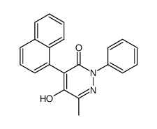 5-hydroxy-6-methyl-4-naphthalen-1-yl-2-phenylpyridazin-3-one结构式
