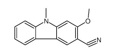 2-methoxy-9-methylcarbazole-3-carbonitrile结构式
