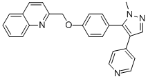 2-[4-(2-methyl-4-pyridin-4-yl-2h-pyrazol-3-yl)-phenoxymethyl]-quinoline结构式