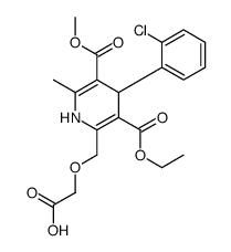 2-[[4-(2-chlorophenyl)-3-ethoxycarbonyl-5-methoxycarbonyl-6-methyl-1,4-dihydropyridin-2-yl]methoxy]acetic acid Structure