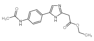 5-(4-(ACETYLAMINO)PHENYL)-1H-IMIDAZOLE-2-ACETIC ACID ETHYL ESTER Structure