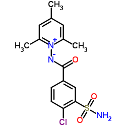 (1Z)-4-chloro-3-sulfamoyl-N-(2,4,6-trimethylpyridin-1-ium-1-yl)benzenecarboximidate Structure