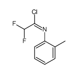 2,2-difluoro-N-(2-methylphenyl)ethanimidoyl chloride Structure