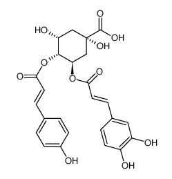 3-O-caffeoyl-4-O-p-coumaroylquinic acid结构式
