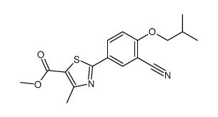 Methyl 2-(3-cyano-4-isobutoxyphenyl)-4-methyl-5-thiazolecarboxylate structure