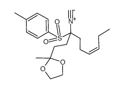 (Z)-2-(3-isocyano-3-tosylnon-6-en-1-yl)-2-methyl-1,3-dioxolane结构式