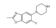 6-氟-2-甲基-5-(1-哌嗪)-苯并噁唑结构式