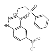 N-[3-(benzenesulfonyl)propylideneamino]-2,4-dinitro-aniline结构式