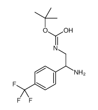 [2-氨基-2-(4-三氟甲基-苯基)-乙基]-氨基甲酸叔丁酯盐酸盐结构式