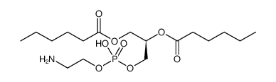 1,2-二己酰基-sn-甘油-3-磷酸乙醇胺结构式