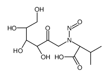 (2S)-3-methyl-2-[nitroso-[(3S,4R,5R)-3,4,5,6-tetrahydroxy-2-oxohexyl]amino]butanoic acid Structure
