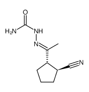 (+-)-trans-2-(1-semicarbazono-ethyl)-cyclopentanecarbonitrile Structure