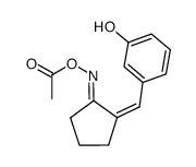 2-(3-hydroxybenzylidene)cyclopentanone O-acetyloxime结构式