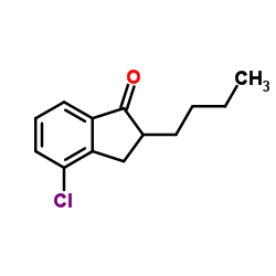 4-氯-2-丁基-1-茚酮结构式