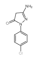 5-氨基-2-(4-氯苯基)-2,4-二氢吡唑-3-酮结构式