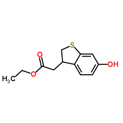 ethyl 2-(2,3-dihydro-6-hydroxybenzo[b]thiophen-3-yl)acetate结构式