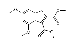 dimethyl 4,6-dimethoxyindole-2,3-dicarboxylate结构式