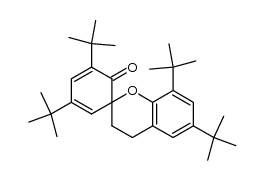 6,8,3',5'-tetra-tert-butyl-spiro[chroman-2,1'-cyclohexa-3',5'-dien]-2'-one Structure
