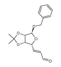 benzyl (E)-5,6-dideoxy-2,3-O-isopropylidene-α-D-lyxo-hept-5-enodialdo-1,4-furanoside结构式