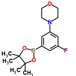 3-吗啉-5-氟-苯硼酸频哪醇酯结构式