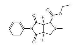 (1R,3aS,6aR)-ethyl 2-methyl-4,6-dioxo-5-phenyloctahydropyrrolo[3,4-c]pyrrole-1-carboxylate结构式