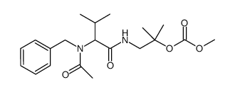 1-(2-(N-benzylacetamido)-3-methylbutanamido)-2-methylpropan-2-yl methyl carbonate结构式