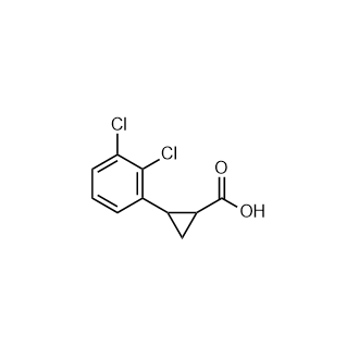 2-(2,3-二氯苯基)环丙烷甲酸结构式