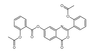 2-(2-acetyloxyphenyl)-7-(2-acetyloxybenzoyloxy)-4H-3,1-benzoxazin-4-one Structure