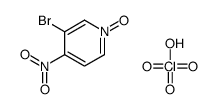 3-bromo-4-nitro-1-oxidopyridin-1-ium,perchloric acid Structure
