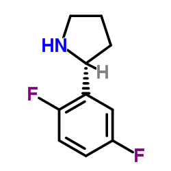 (R)-2-(2,5-二氟苯基)吡咯烷结构式