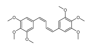 1,2,3-trimethoxy-5-[(1E,3E)-4-(3,4,5-trimethoxyphenyl)buta-1,3-dienyl]benzene Structure