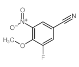 3-氟-4-甲氧基-5-硝基苯甲腈结构式
