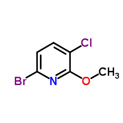 6-溴-3-氯-2-甲氧基吡啶结构式