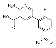 2-amino-5-(5-carboxy-2-fluorophenyl)pyridine-3-carboxylic acid Structure