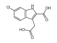 3-(Carboxymethyl)-6-chloro-1H-indole-2-carboxylic acid Structure