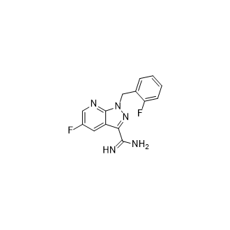 5-Fluoro-1-(2-fluorobenzyl)-1H-pyrazolo[3,4-b]pyridine-3-carboximidamide Structure