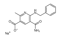 sodium,6-(benzylamino)-5-carbamoyl-2-methylpyridine-3-carboxylate Structure