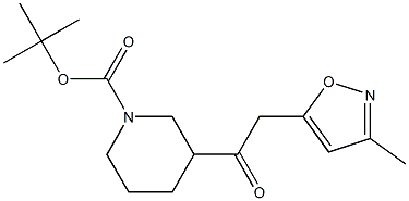 tert-butyl3-(2-(3-methylisoxazol-5-yl)acetyl)piperidine-1-carboxylate结构式
