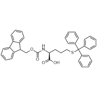 S-FMOC-2-氨基-5-三苯甲硫基-戊酸结构式