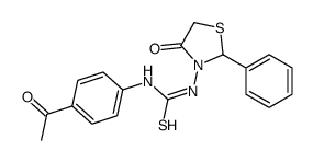 1-(4-acetylphenyl)-3-(4-oxo-2-phenyl-1,3-thiazolidin-3-yl)thiourea结构式