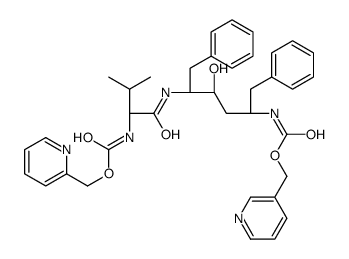 pyridin-3-ylmethyl N-[(2S,4S,5S)-4-hydroxy-5-[[(2S)-3-methyl-2-(pyridi n-2-ylmethoxycarbonylamino)butanoyl]amino]-1,6-diphenyl-hexan-2-yl]car bamate结构式