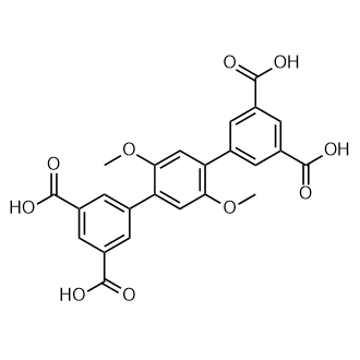 2',5'-Dimethoxy-[1,1':4',1''-terphenyl]-3,3'',5,5''-tetracarboxylic acid Structure